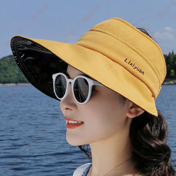 turmeric sun visor cotton hat